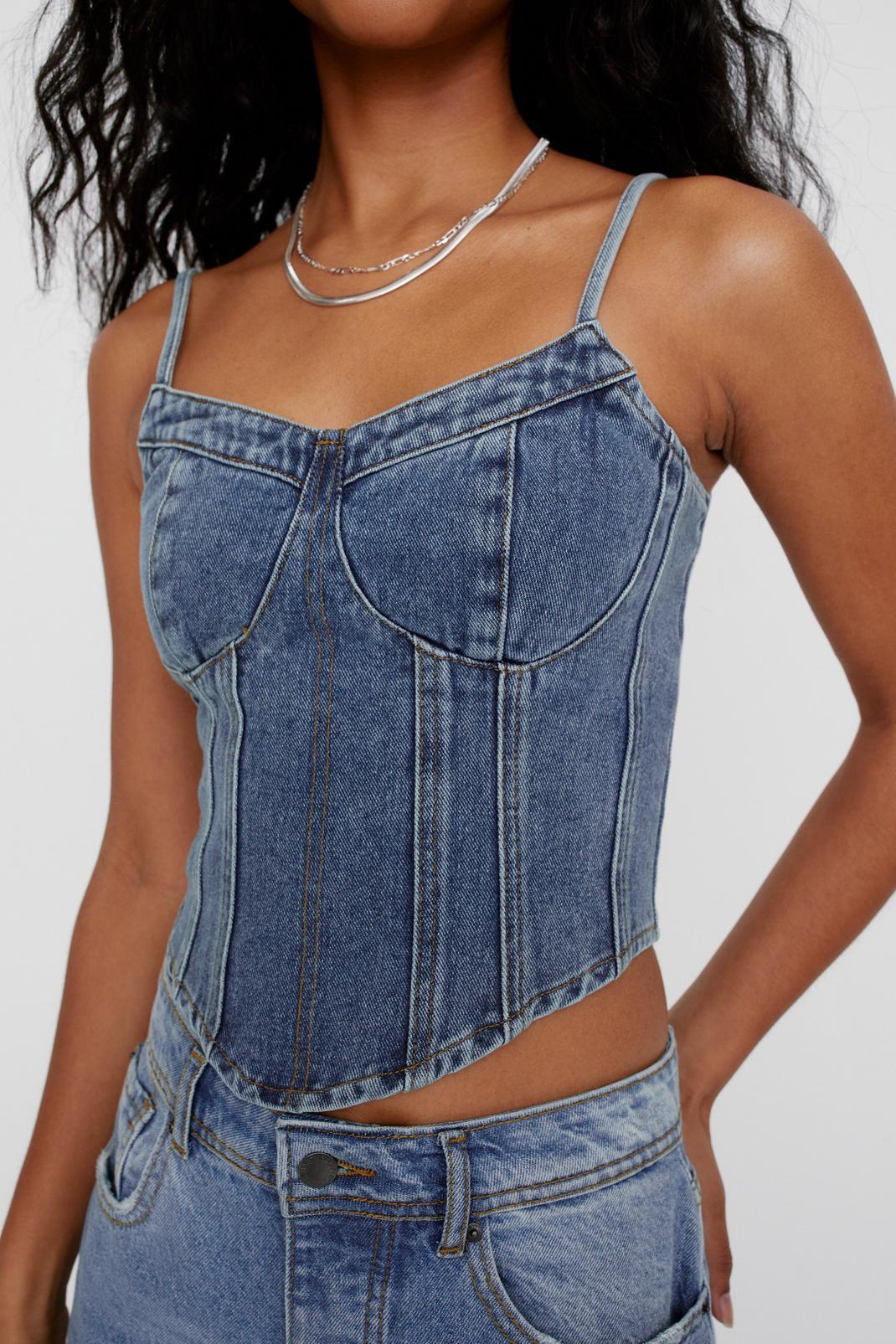 Denim Corset Top Product Image