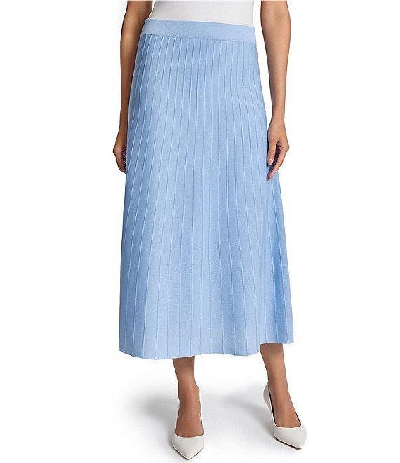 MISOOK Ribbed Knit A-Line Pull-On Skirt Product Image