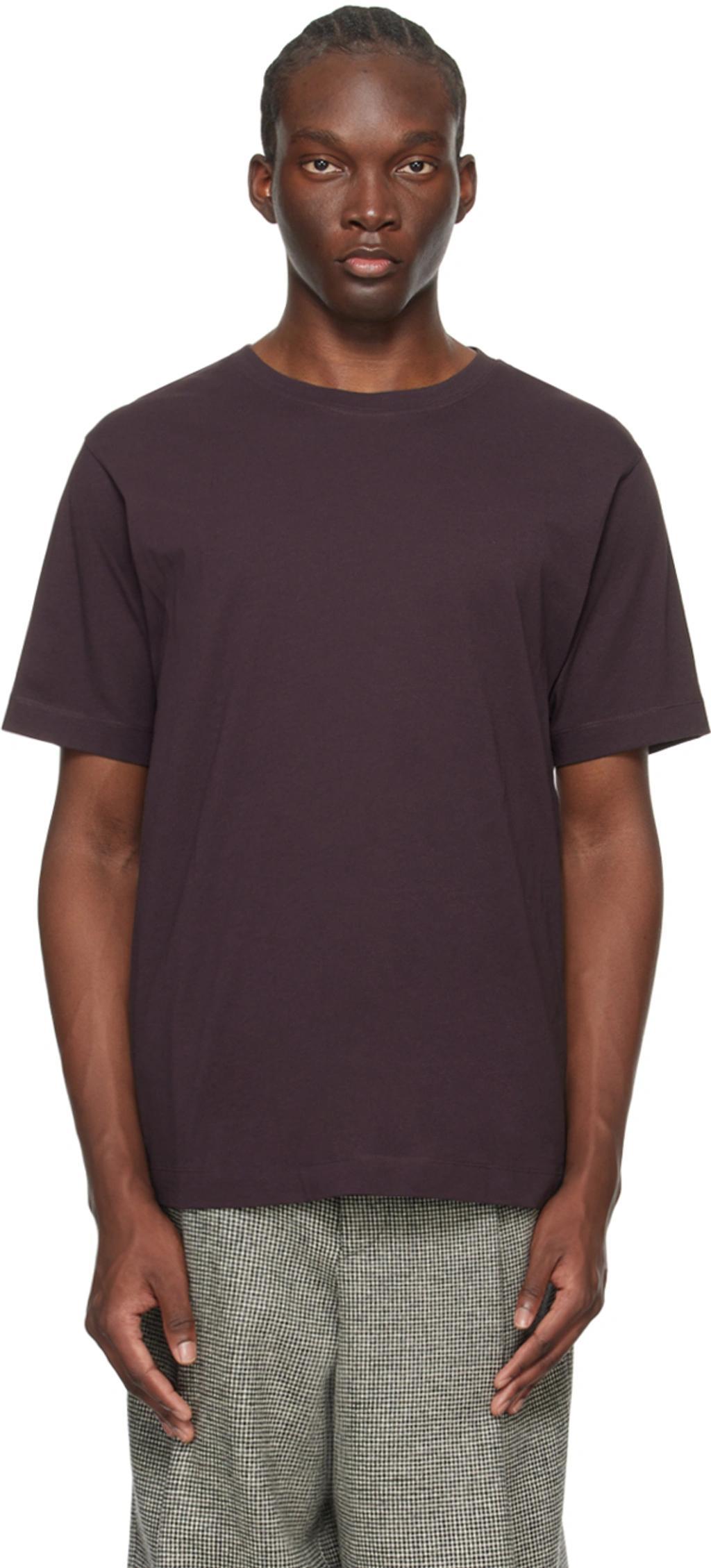 DRIES VAN NOTEN Purple Crewneck T-shirt In 402 Dark Purple Product Image