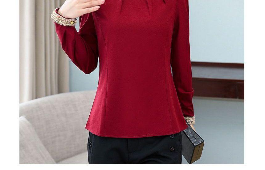 Contrast Trim Blouse Product Image