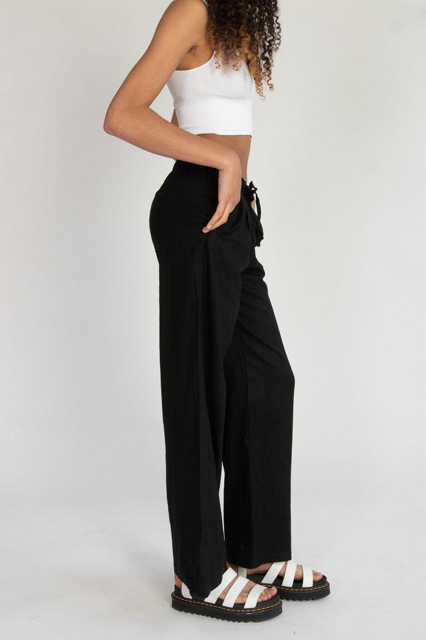 Linen Drawstring Pants Product Image