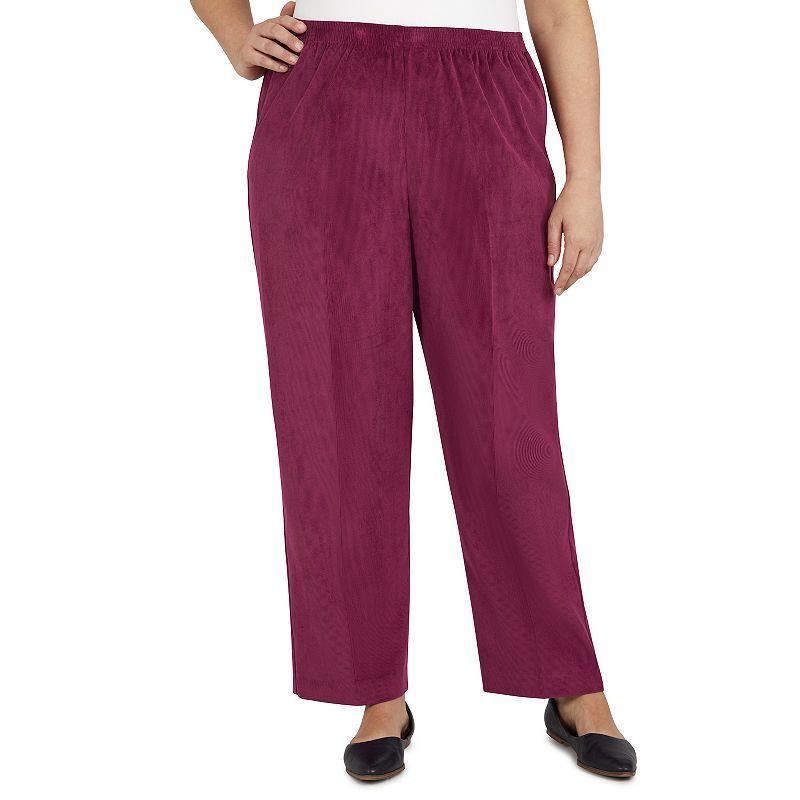 Plus Size Alfred Dunner Classics Pull-On Straight-Leg Pants, Womens Blue Product Image