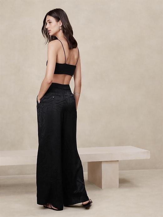 Silky Pleated Wide-Leg Pant Product Image