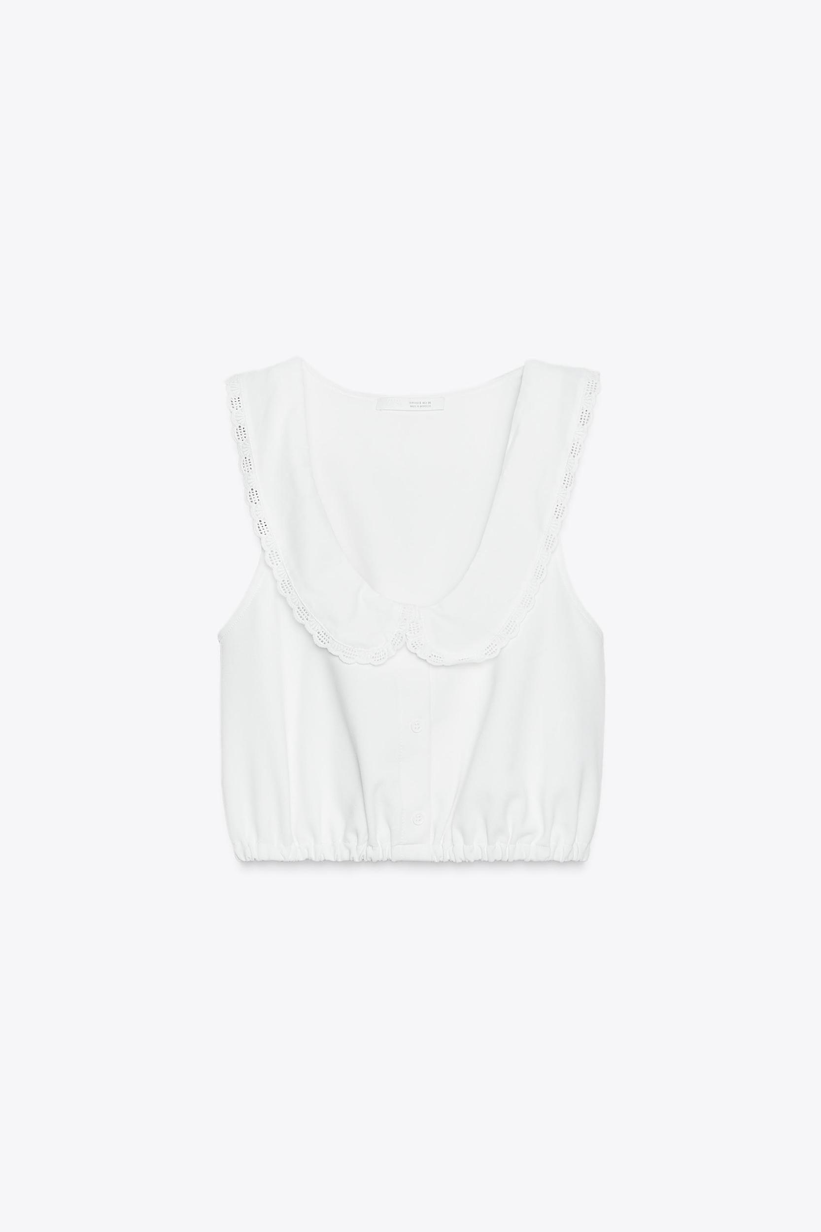 BUTTONED COLLAR TOP Product Image
