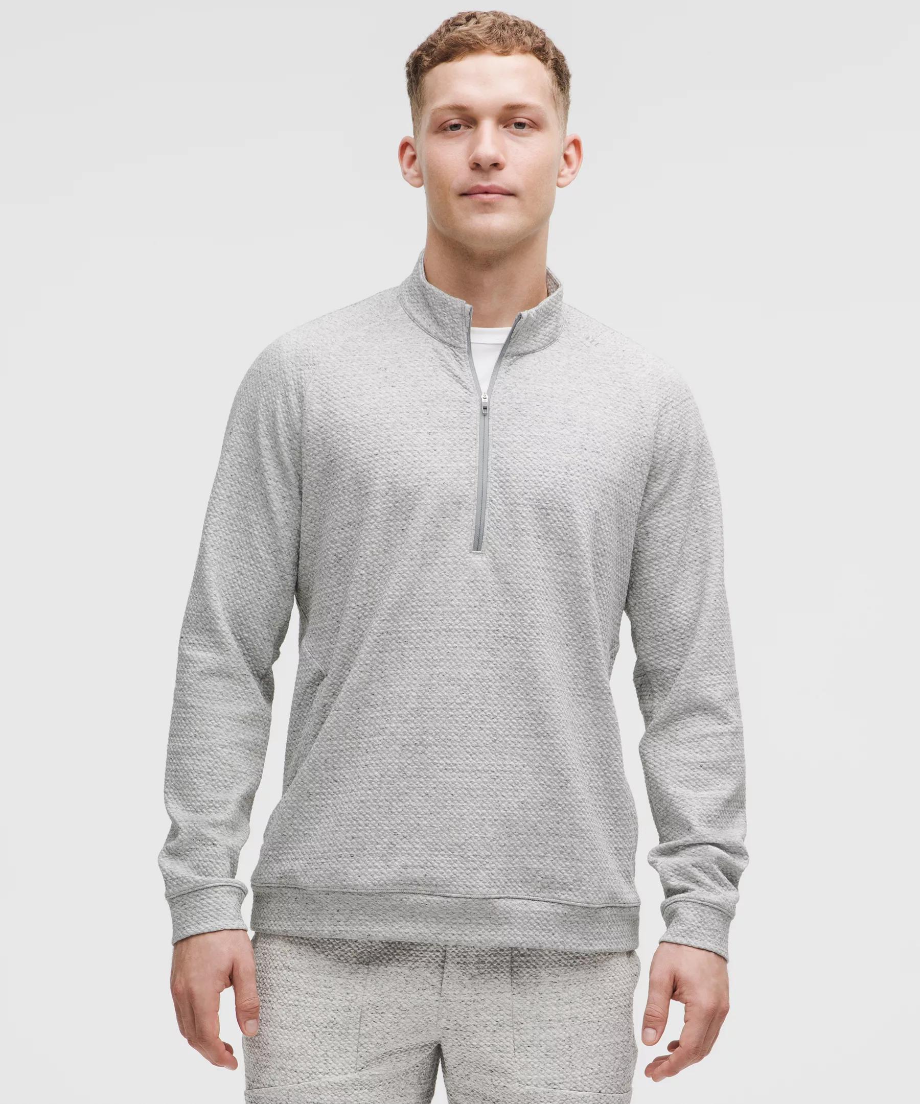 Textured Double-Knit Cotton Half Zip Product Image