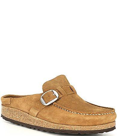 Birkenstock Womens Buckley Suede Buckle Clogs Product Image