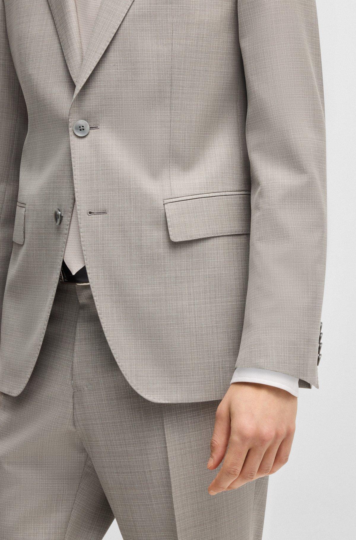 Slim-fit suit in patterned wool Product Image