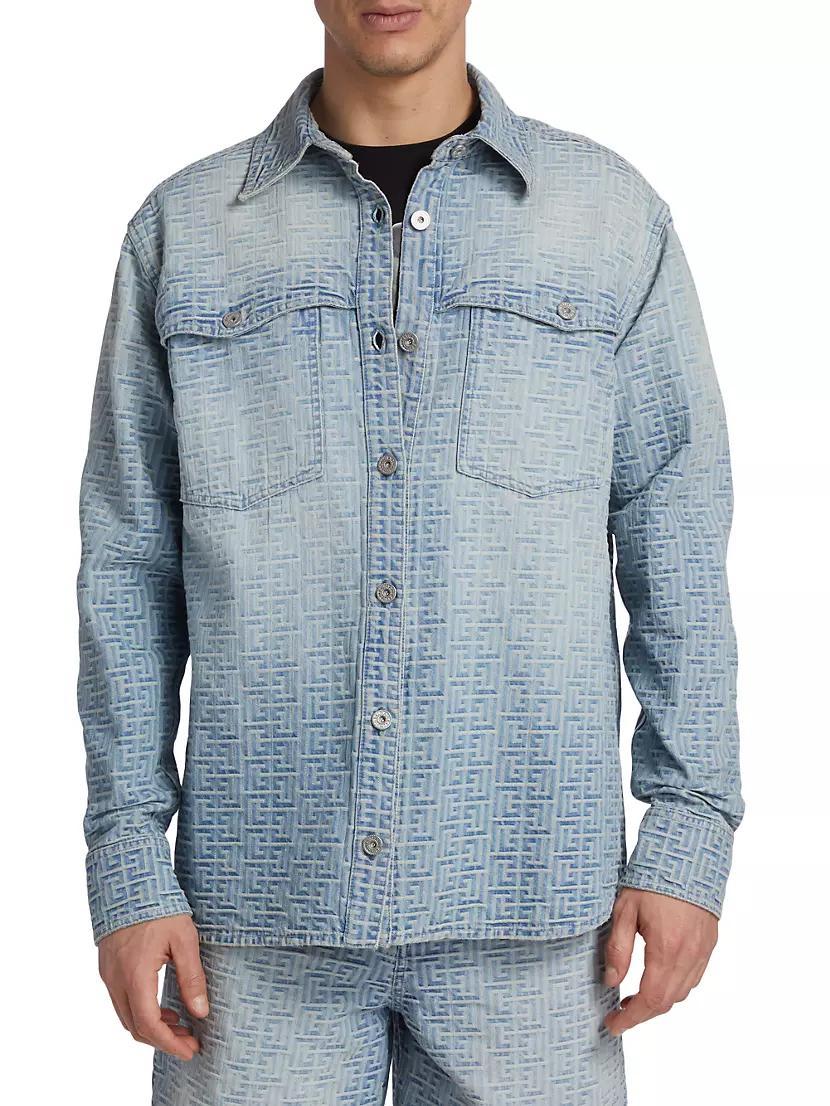 Jacquard Monogram Denim Shirt Product Image