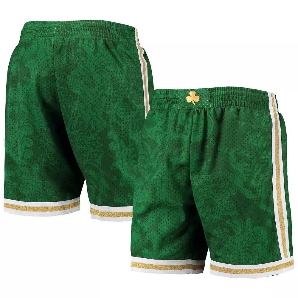 Men's Mitchell & Ness Kelly Green Boston Celtics Hardwood Classics Lunar New Year Swingman Shorts, Size: 2XL Product Image