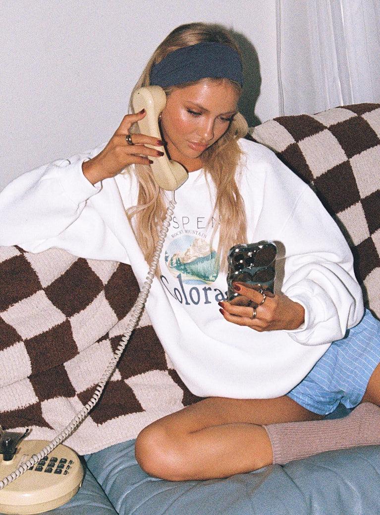 Colorado Oversized Crewneck Sweatshirt White Product Image