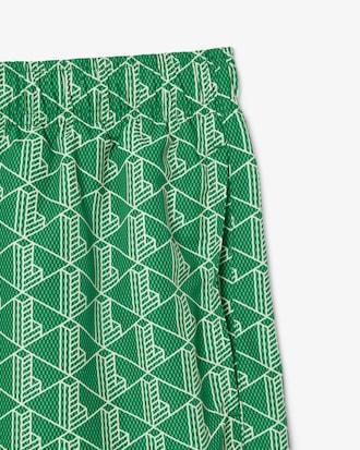 Mid Length Monogram Print Swim Trunks Product Image