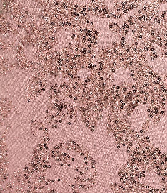 Blondie Nites Glitter Off-The-Shoulder Corset Trumpet Dress Product Image