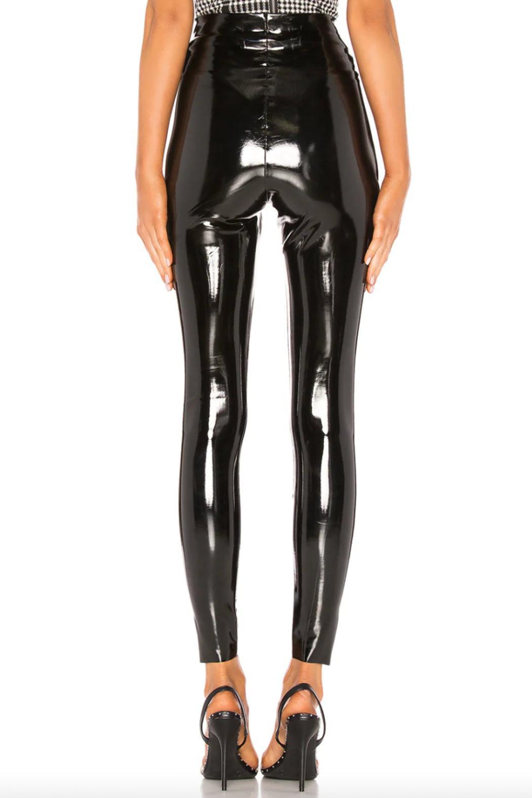 Faux Patent Leather Legging - Black Female Product Image