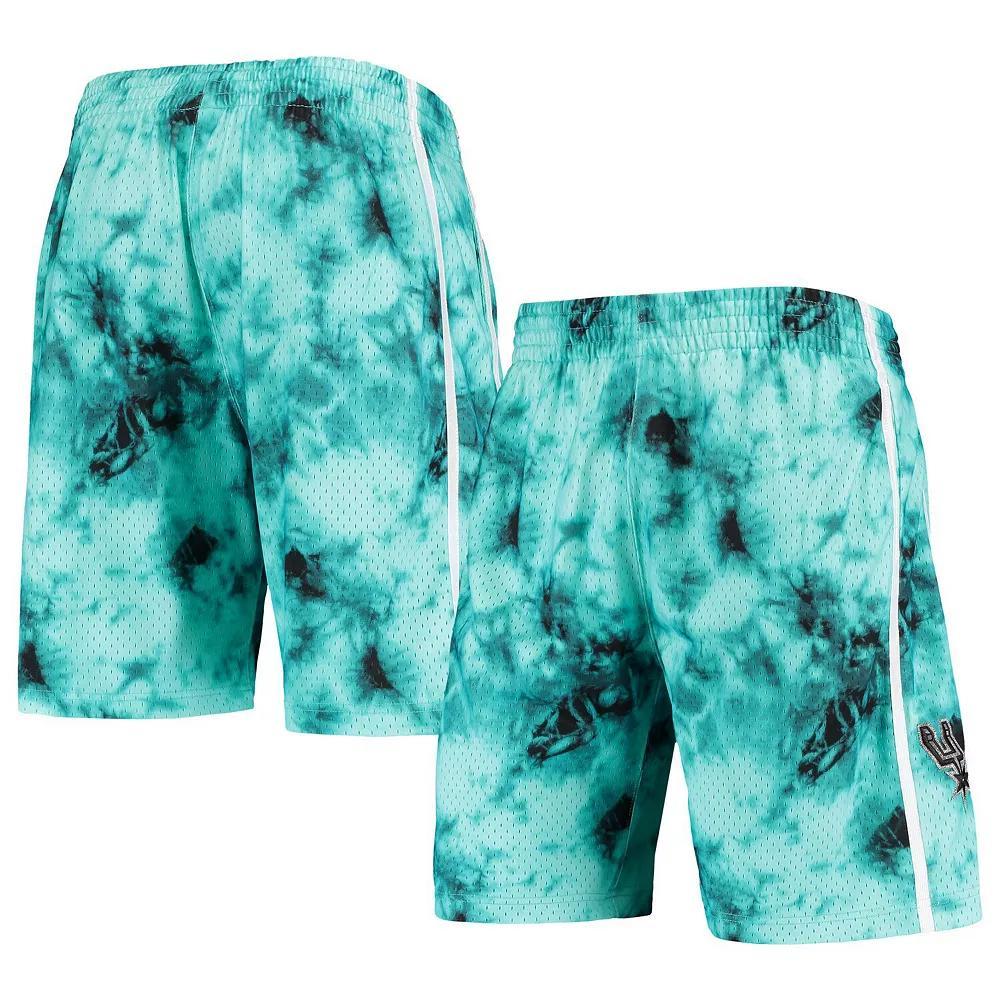 Men's Mitchell & Ness Teal San Antonio Spurs Hardwood Classics 1998 Galaxy Swingman Shorts,  Product Image