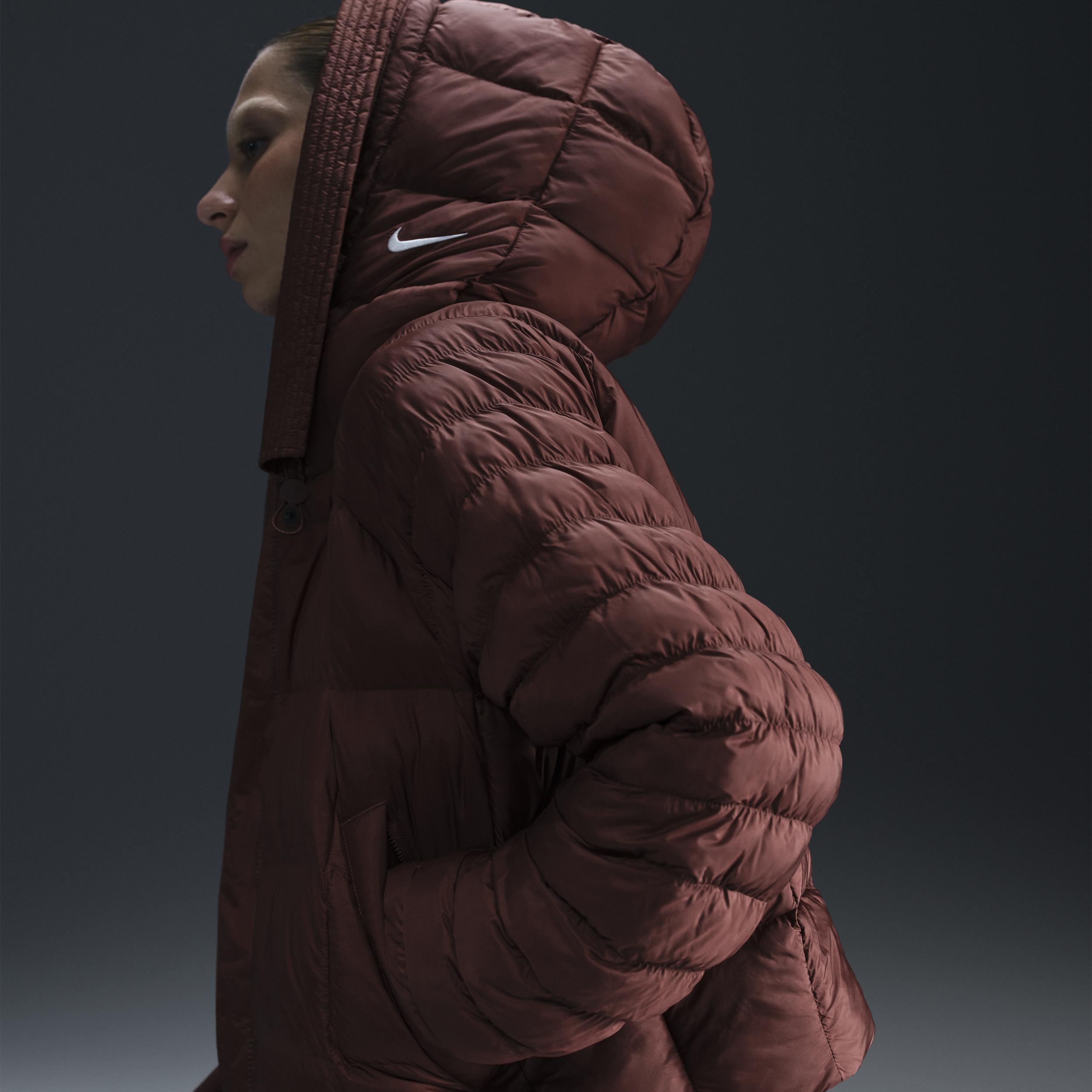 Women's Nike Sportswear Swoosh Puffer PrimaLoftÂ® Therma-FIT Oversized Hooded Jacket Product Image