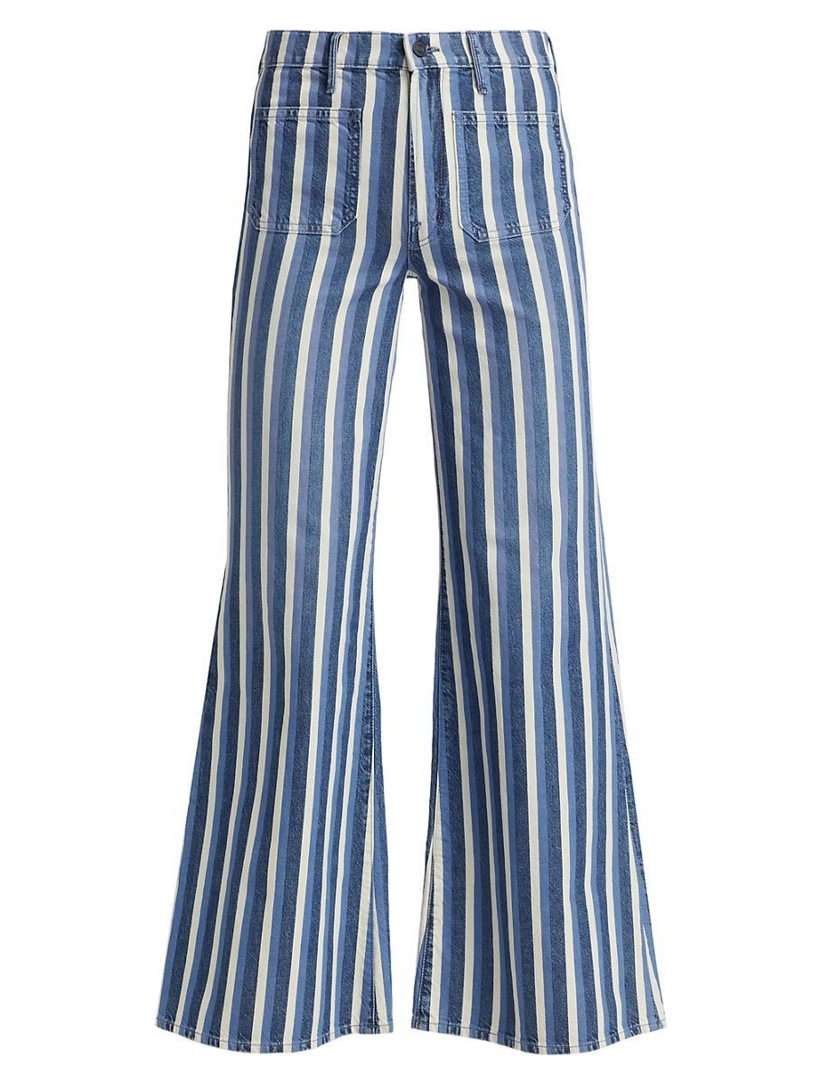 Womens Twister Sneak Striped Wide-Leg Jeans Product Image