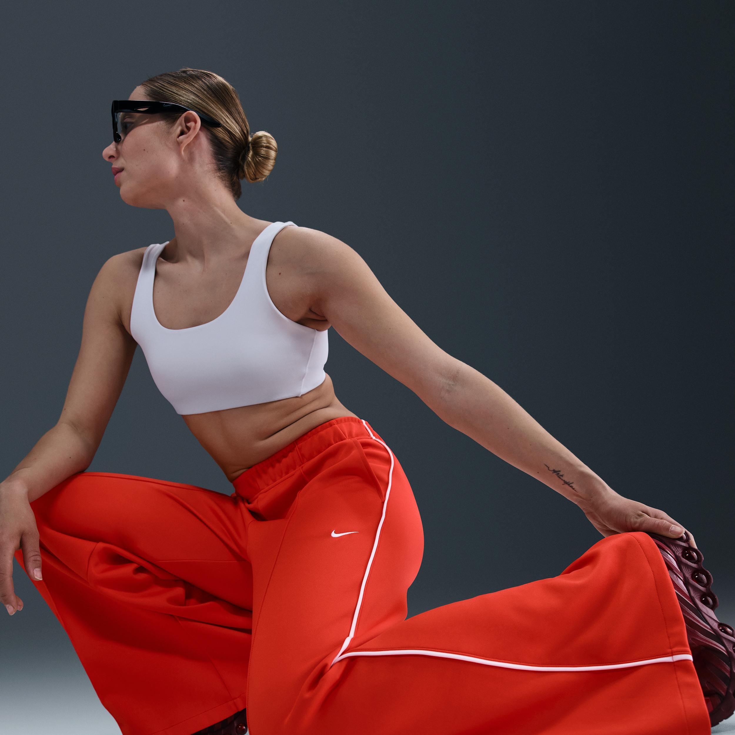 Womens Nike Sportswear Mid-Rise Wide-Leg Track Pants | IH8514-633 Product Image