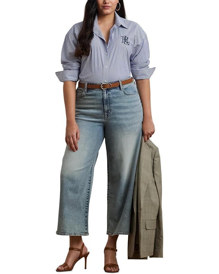 Plus Size Intarsia-Knit Dog Cotton Sweater Product Image