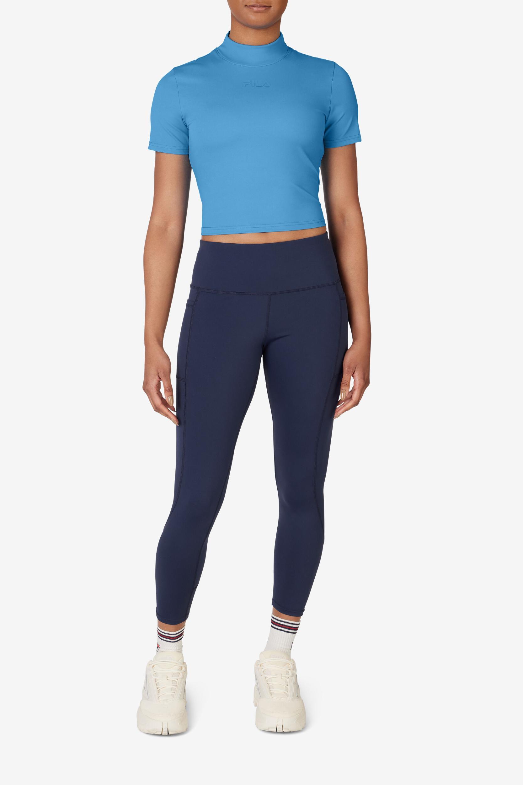 Short Sleeve Mock Neck Top Product Image