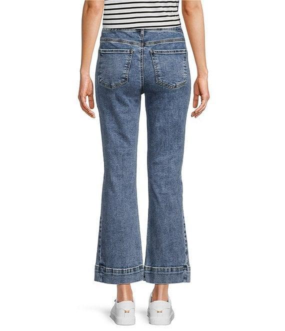 KUT from the Kloth Kelsey High-Rise Wide Leg Bottom-Inset Ankle Jeans Product Image