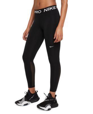 Women's Nike Pro Mid-Rise Mesh-Paneled Leggings Product Image