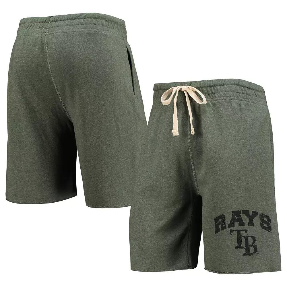 Men's Concepts Sport Green Tampa Bay Rays Mainstream Logo Terry Tri-Blend Shorts, Size: Small Product Image