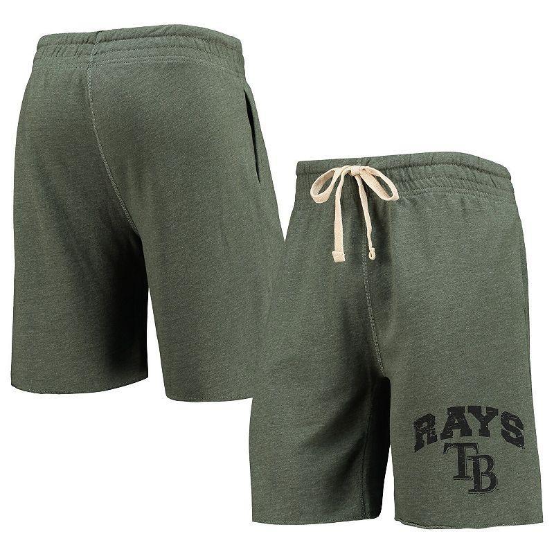Men's Concepts Sport Green Tampa Bay Rays Mainstream Logo Terry Tri-Blend Shorts, Size: Small Product Image