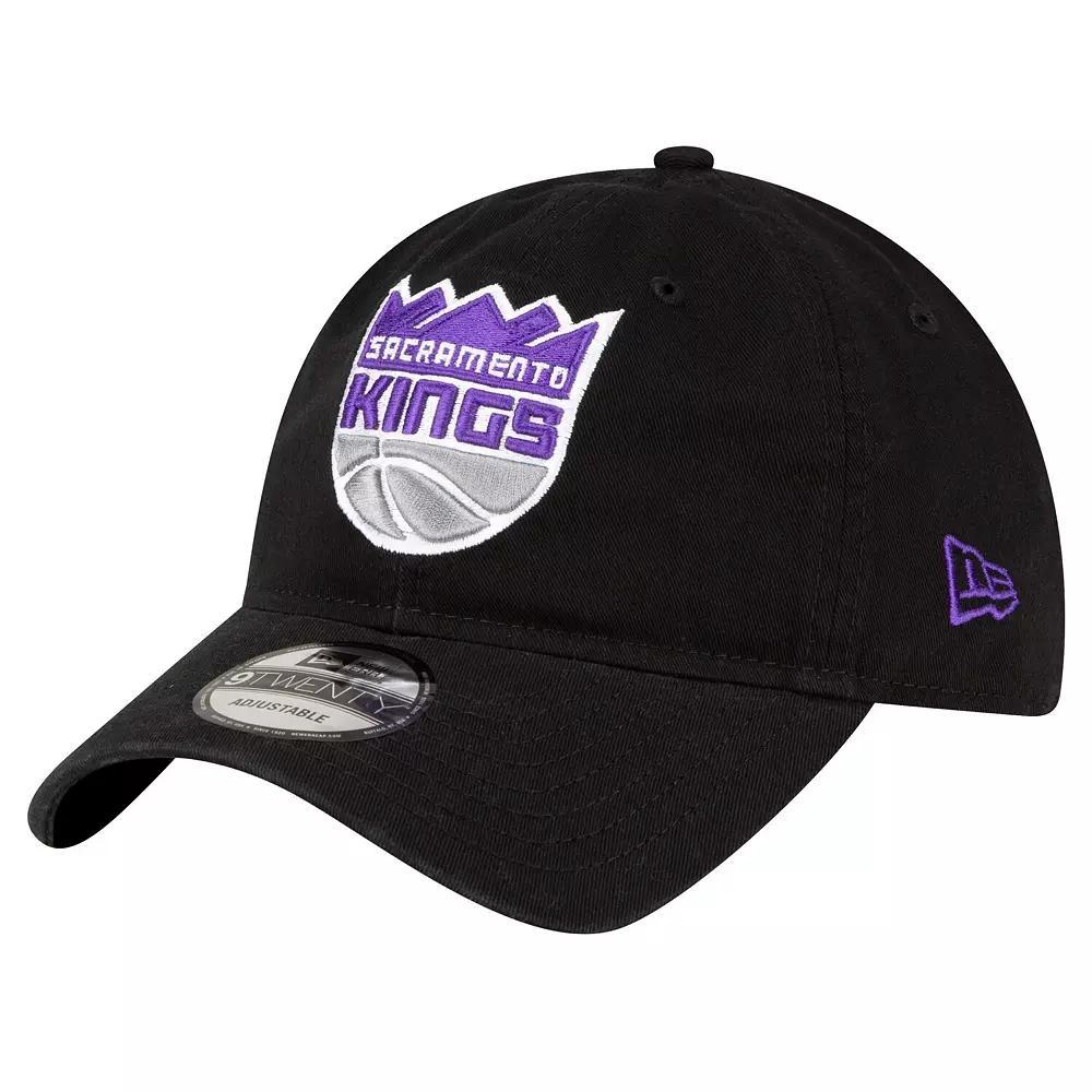 Men's New Era Black Sacramento Kings Team 2.0 9TWENTY Adjustable Hat, Kng Black Product Image
