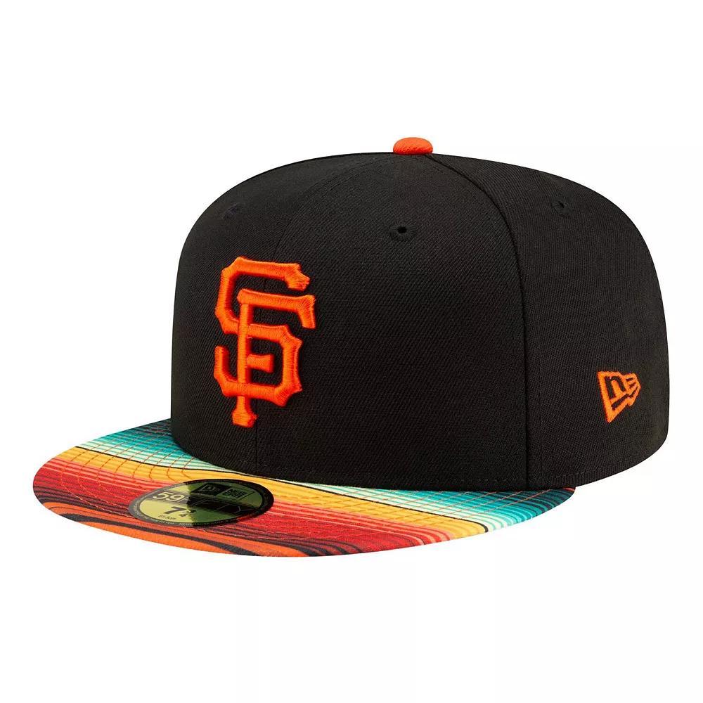 Men's New Era Black San Francisco Giants Turn Back The Clock 59FIFTY Fitted Hat,  Product Image