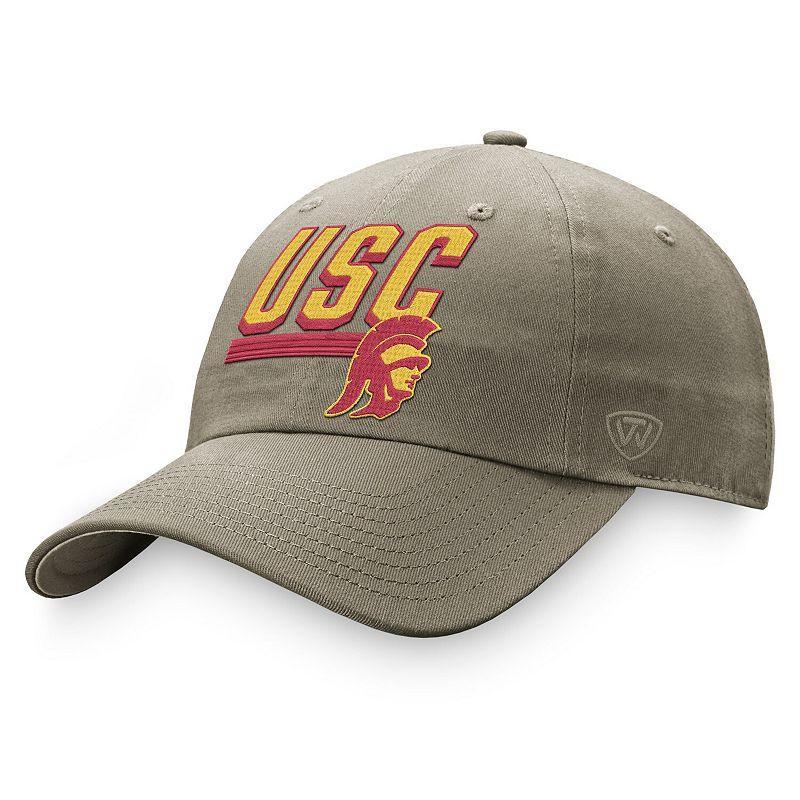 Mens Top of the World Khaki USC Trojans Slice Adjustable Hat Product Image