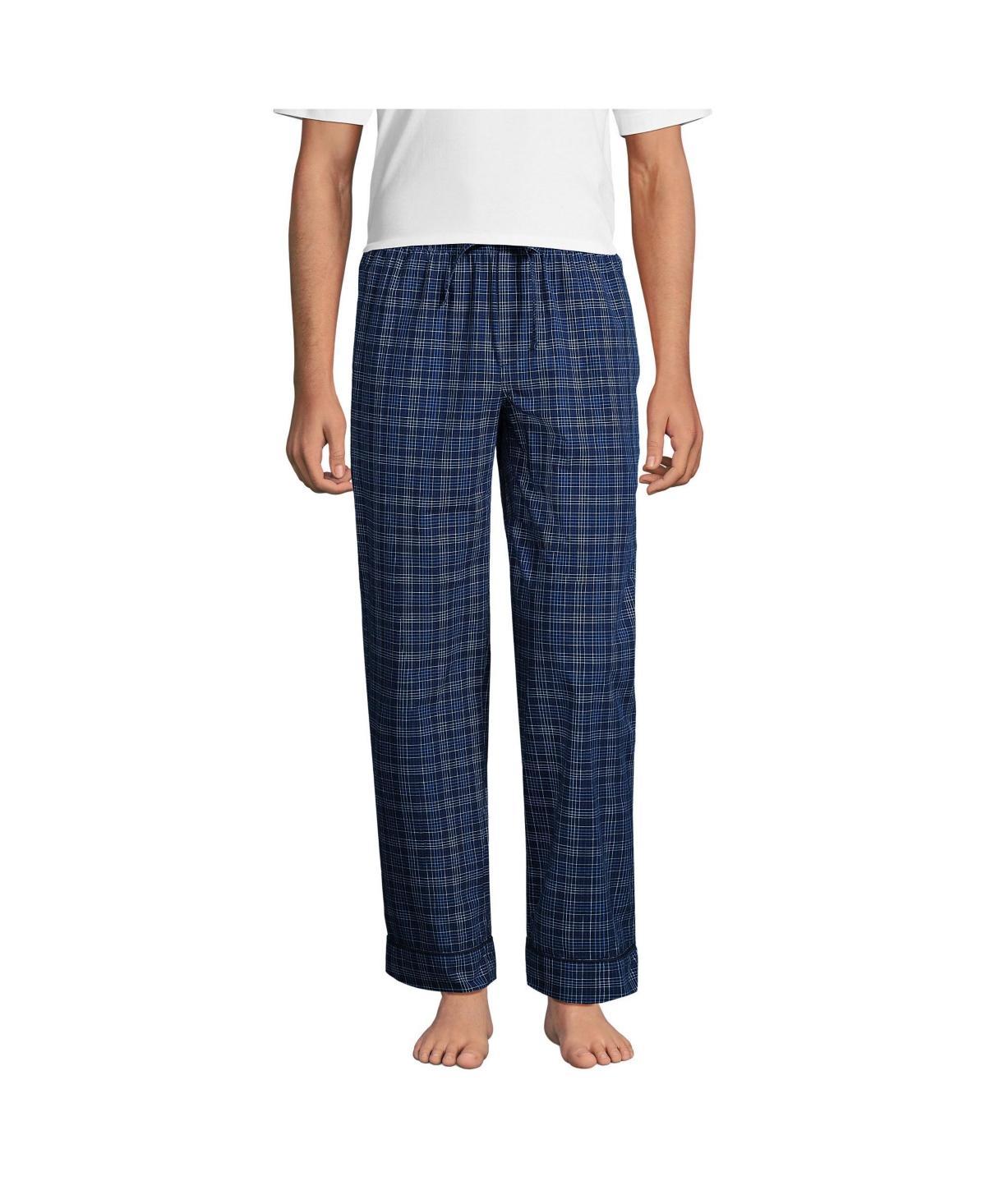 Big & Tall Lands End Essential Pajama Pants, Mens Red Navy Flower Product Image