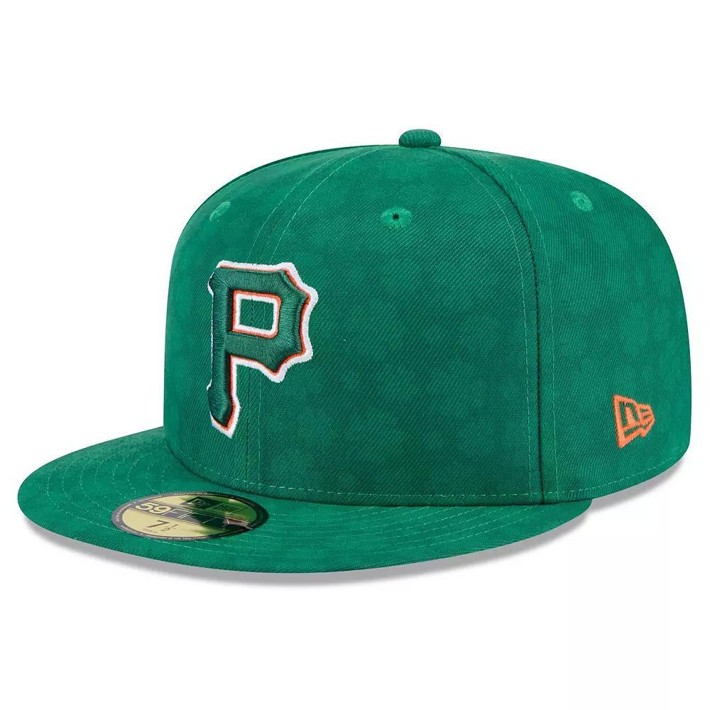 Men's New Era Kelly Green Pittsburgh Pirates St. Patrick's Day 59FIFTY Fitted Hat,  Product Image
