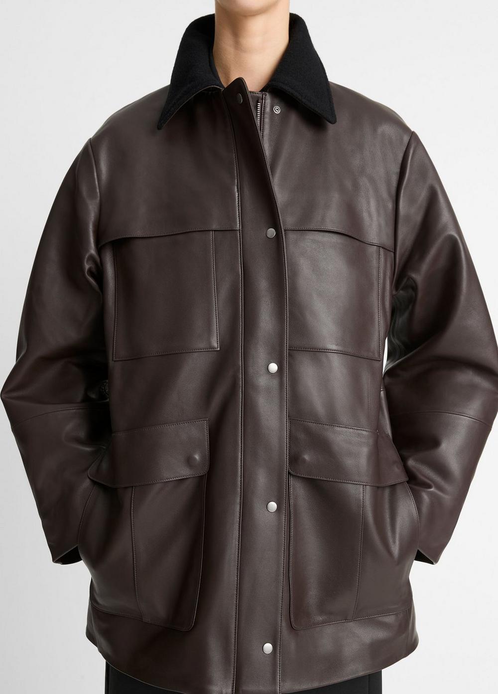 Leather Utility Jacket Product Image