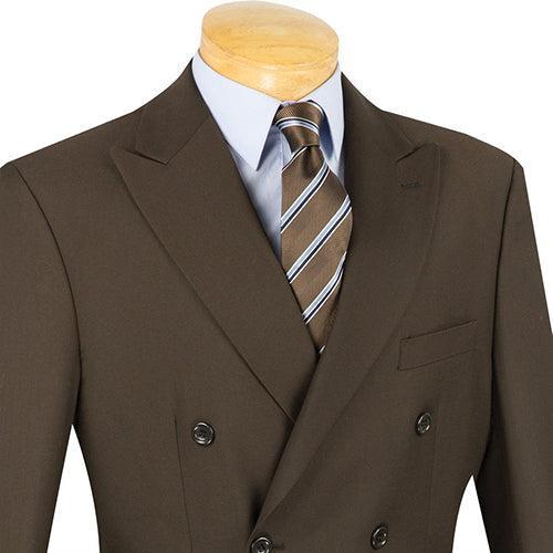 Ramses Collection - Double Breasted Suit 2 Piece Regular Fit in Brown Product Image