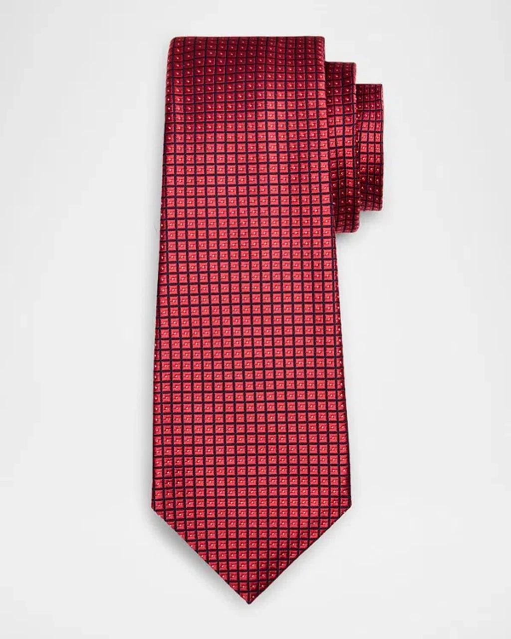 Men's Geometric Silk Jacquard Tie Product Image