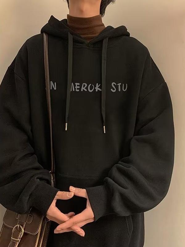 Men's Vintage Graphic Fleece Lined Pullover Hoodie Product Image