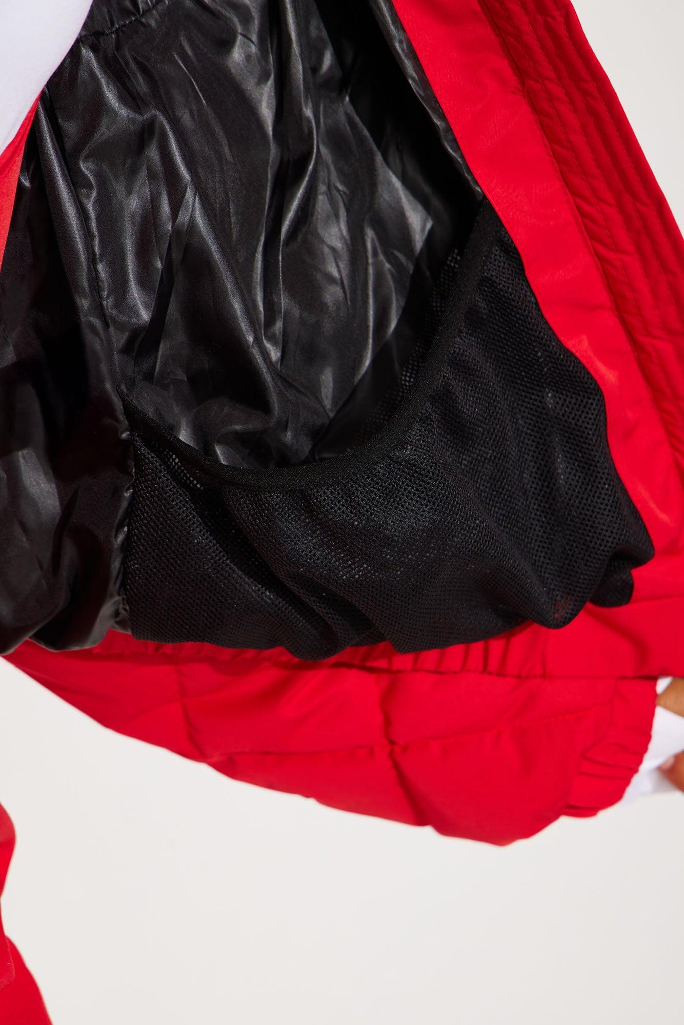 Snow Days Quilted Puffer Jacket - Red Product Image