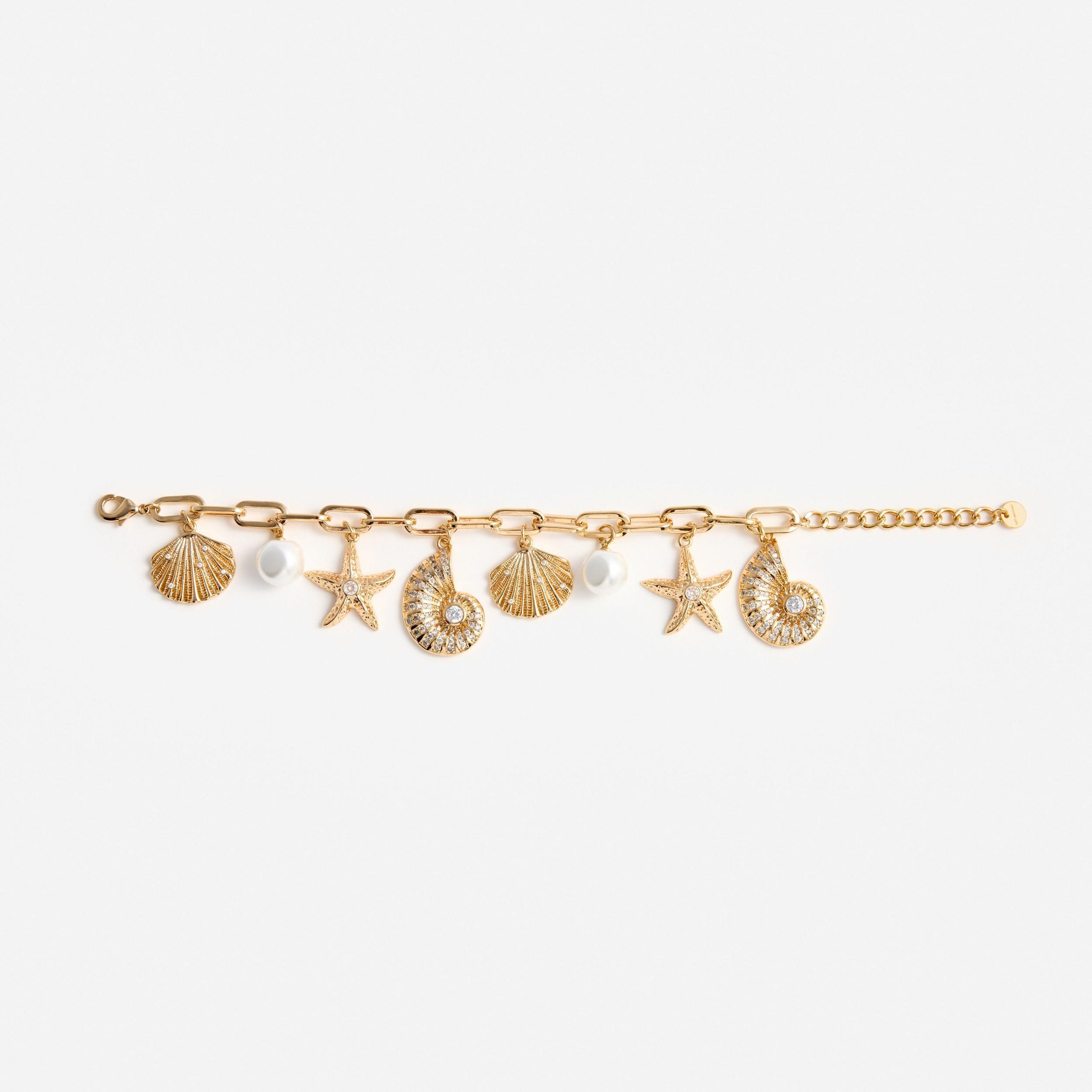Gold Multi Charm Bracelet Product Image