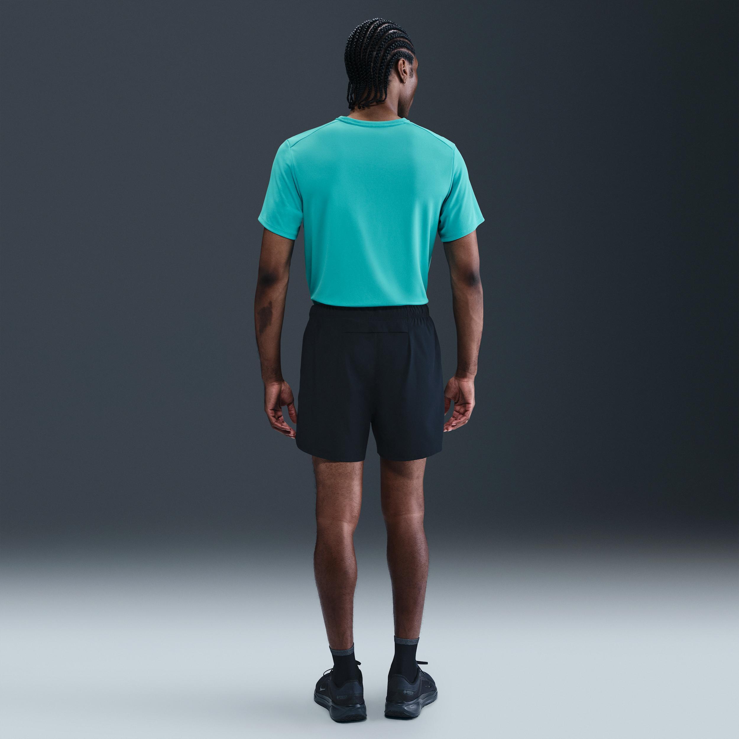 Nike Mens Miler Dri-FIT UV Short-Sleeve Running Top | DV9315-345 Product Image