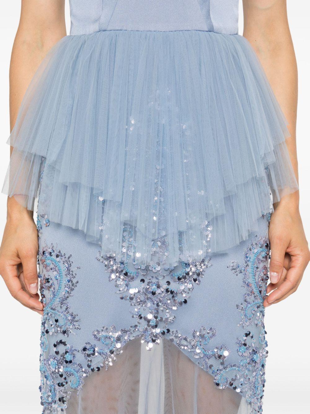 sequin-embellished panelled gown Product Image