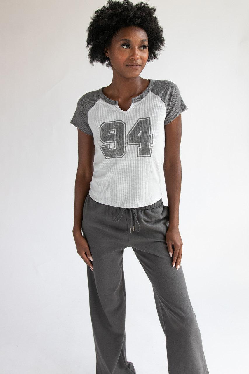 Waffle Knit Raglan Tee Product Image