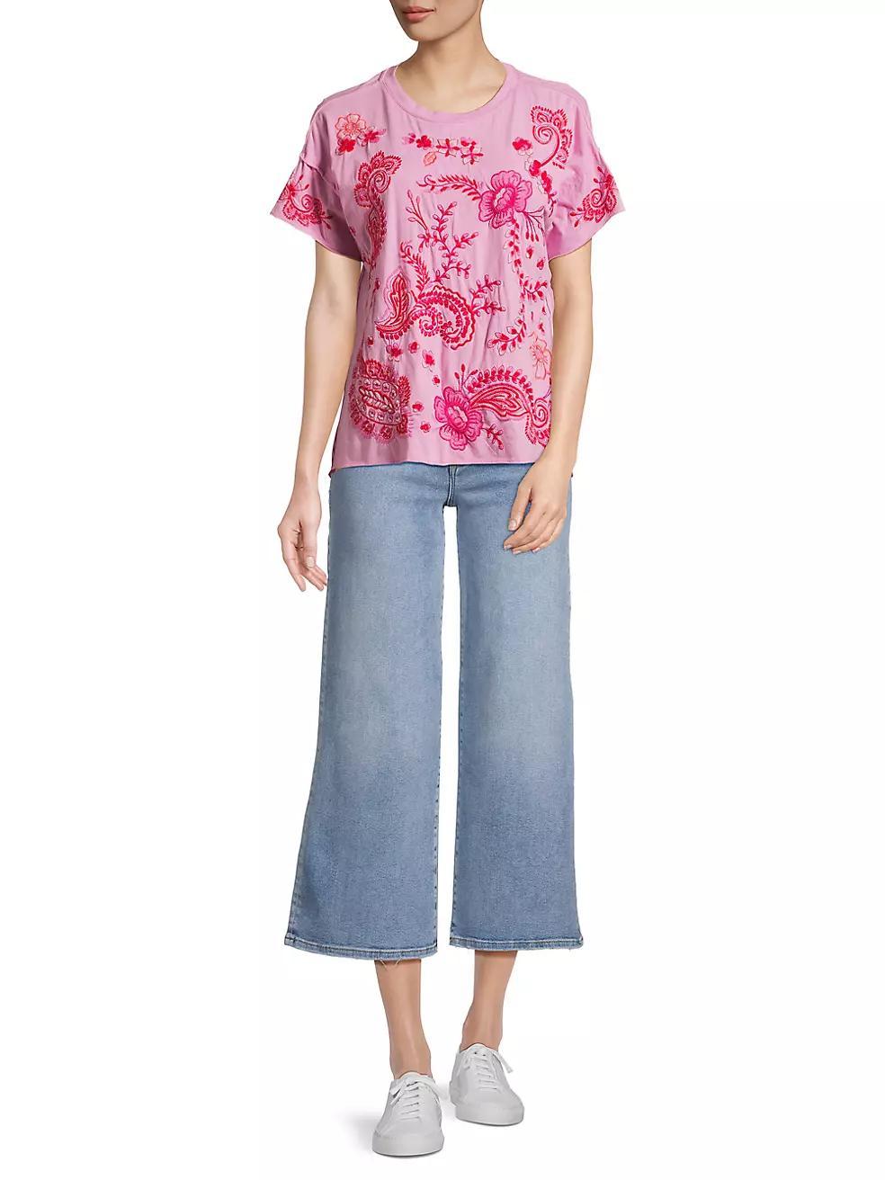 Cassia Embroidered Swing T-Shirt Product Image