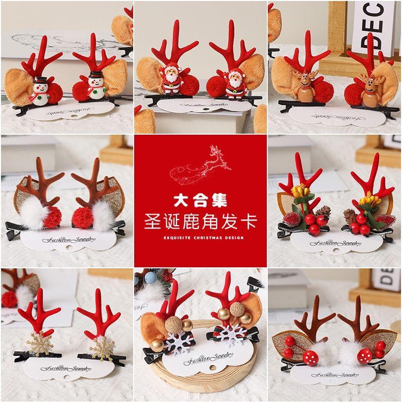 Christmas Deer Horn Party Hair Clip (Various Designs) Product Image