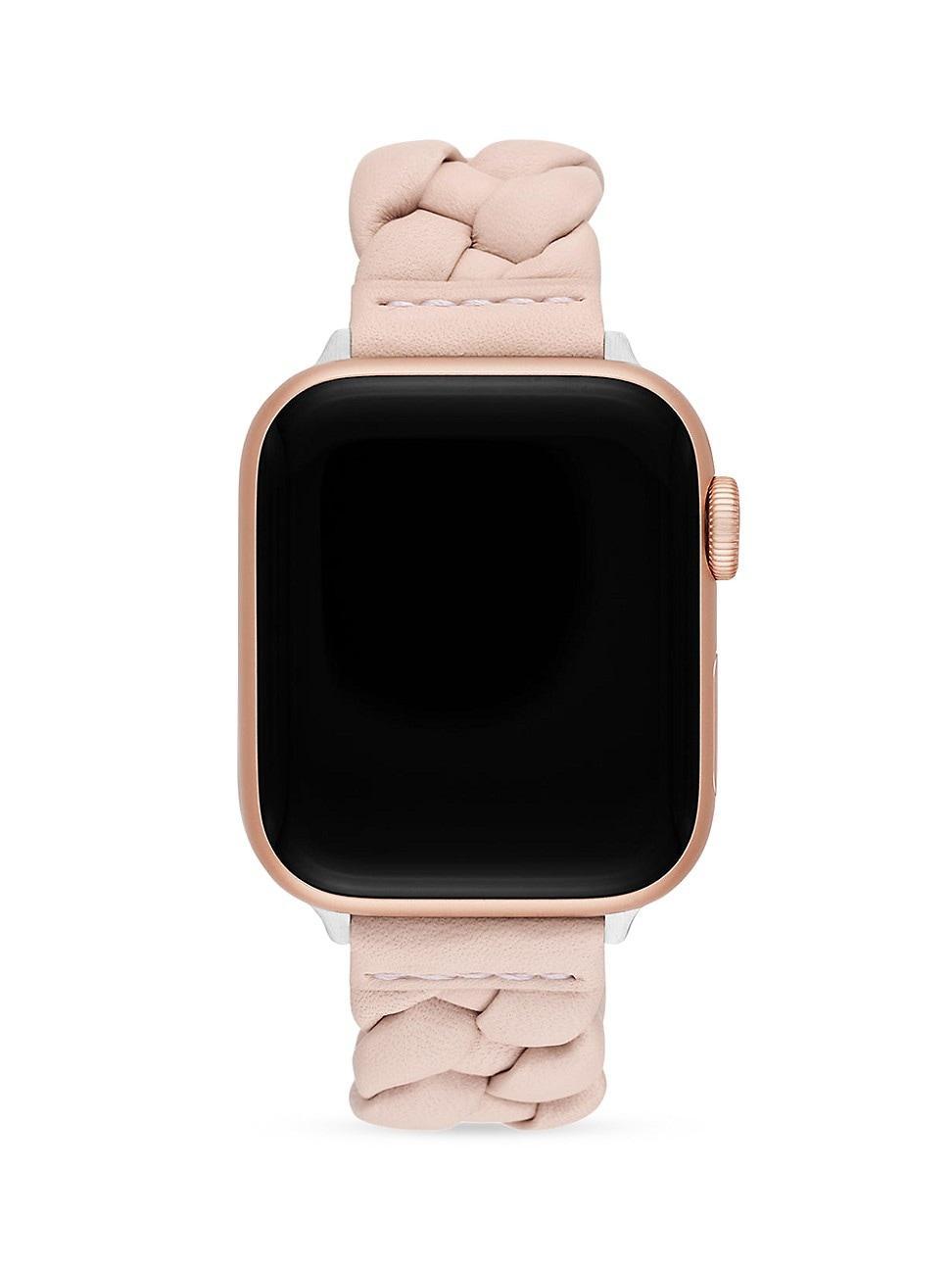 kate spade new york Womens Black Leather 384041mm Strap for Apple Watch Product Image