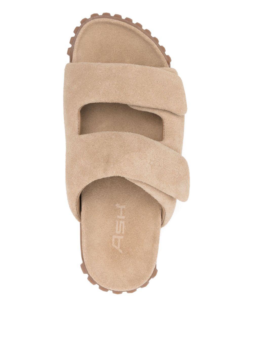 Twist double-strap suede sandals Product Image