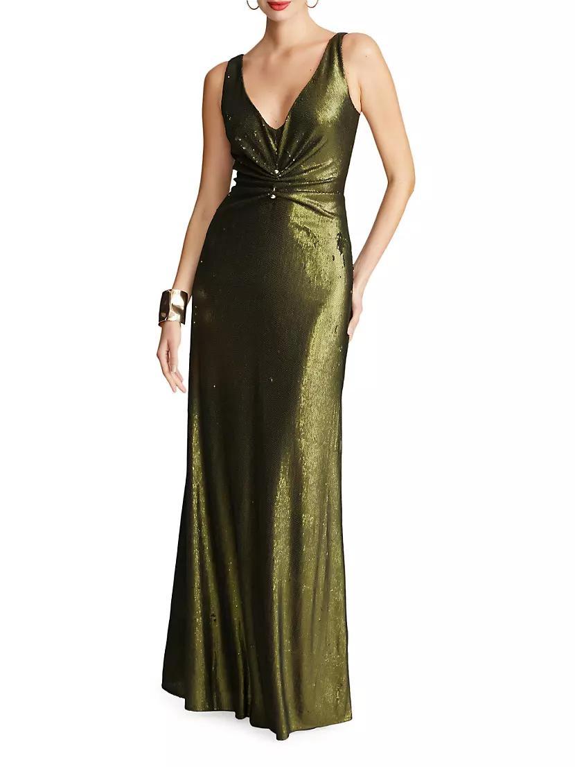 Cassandra Sequined & Barbell-Embellished Gown Product Image