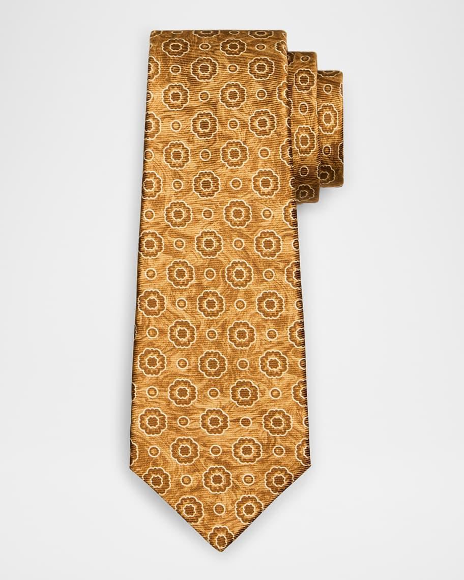 Men's Medallion Seven-Fold Silk Tie Product Image