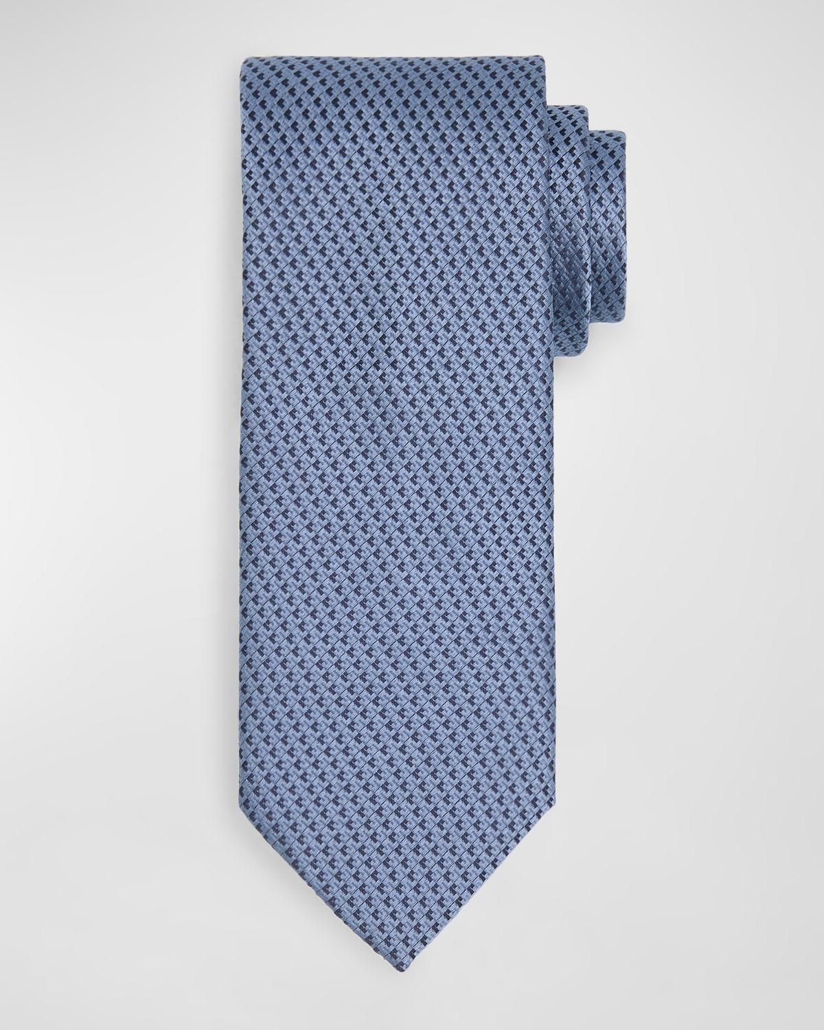 Mens Micro-Houndstooth Silk Tie Product Image