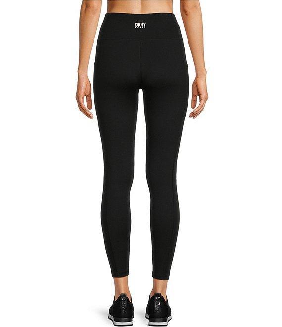 DKNY Sport by Donna Karan Suede Compression High Waisted Ankle Length Leggings Product Image