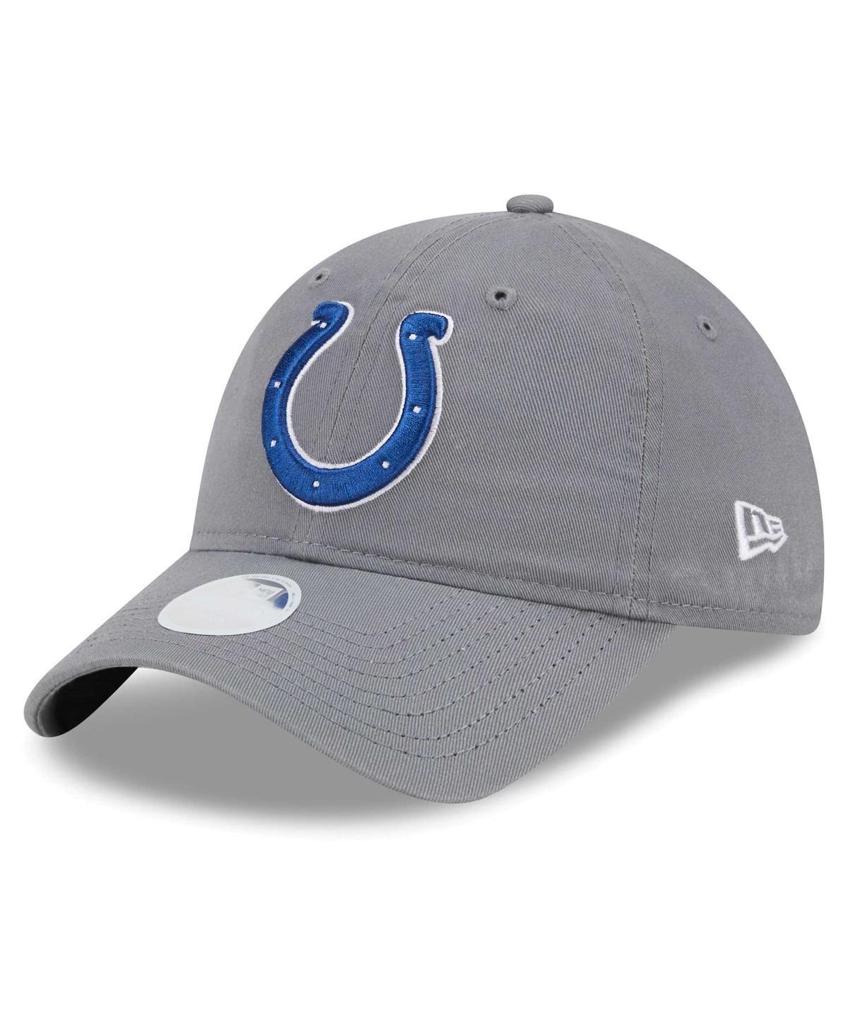 Womens New Era Gray Indianapolis Colts Main Core Classic 2.0 9TWENTY Adjustable Hat Product Image